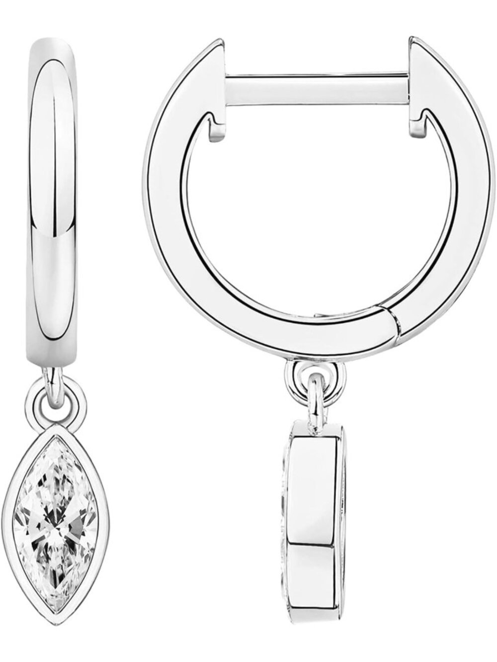 Dainty 14K Gold Plated Huggie Hoop Earrings with Charming Motifs for Women